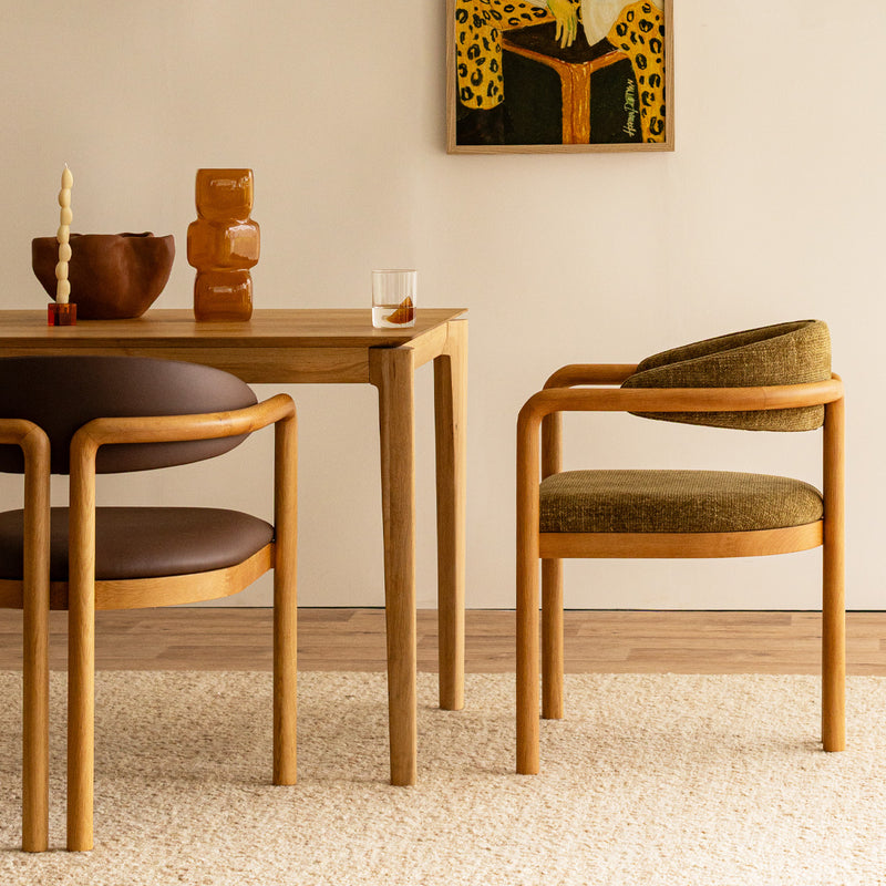 Olive Textured Weave / Oak