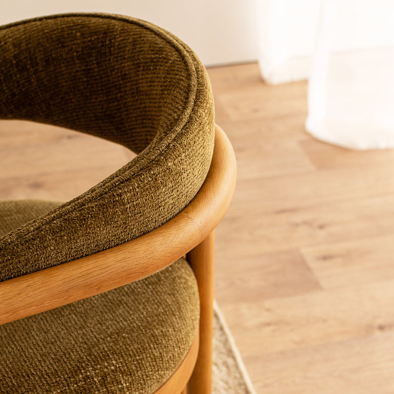 Olive Textured Weave / Oak