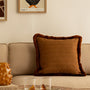 Carmella Fringe Cushion - Hazelnut / 50 x 50cm