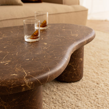 Azzurra Coffee Table (Emperador Chocolate Brown Marble Finish)