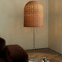 Bell Floor Lamp (Chrome / Natural Rattan) - Bell Floor Lamp (Chrome / Natural Rattan)