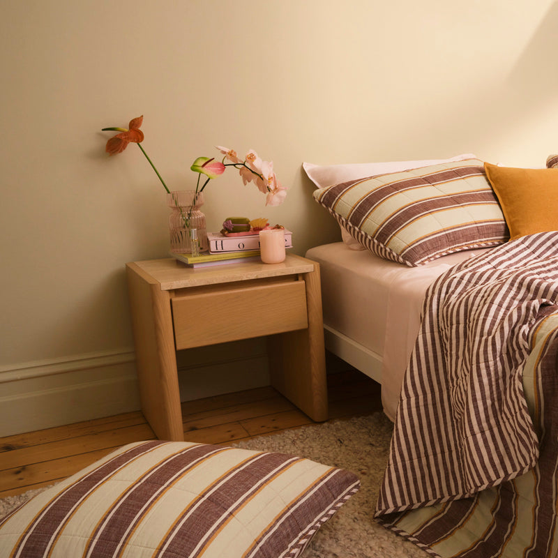 Trivoli Travertine Bedside Table