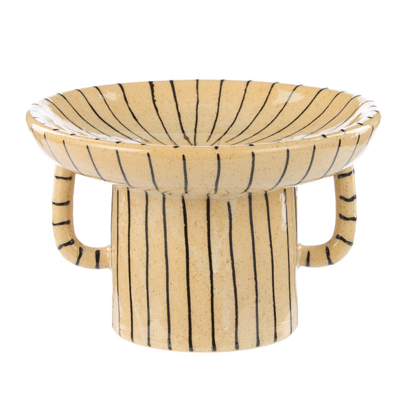 Sabi Stripe Decor Dish Large (Beige & Black) – Life Interiors