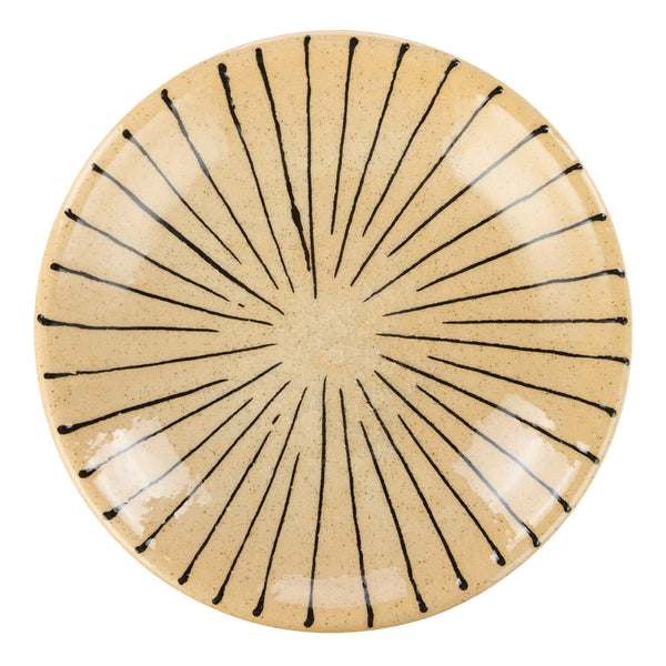 Sabi Stripe Decor Dish Large (Beige & Black) – Life Interiors