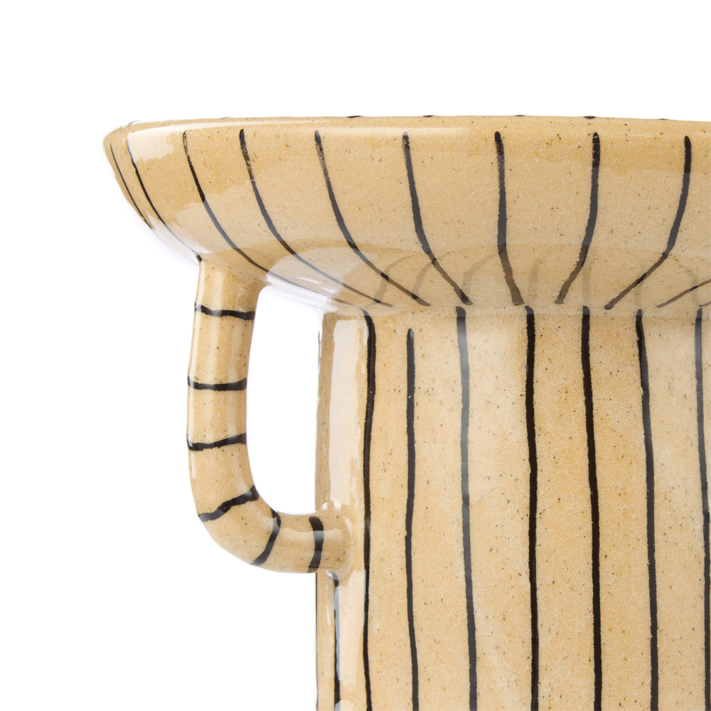 Sabi Stripe Decor Dish Large (Beige & Black)