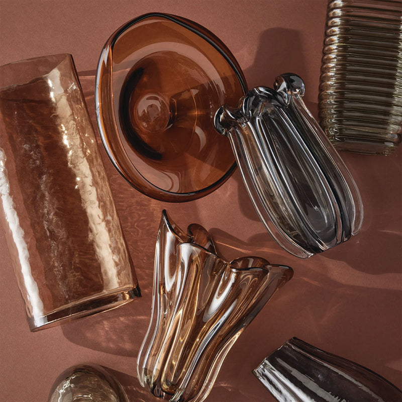 Wavy Glass Bowl (Brown)