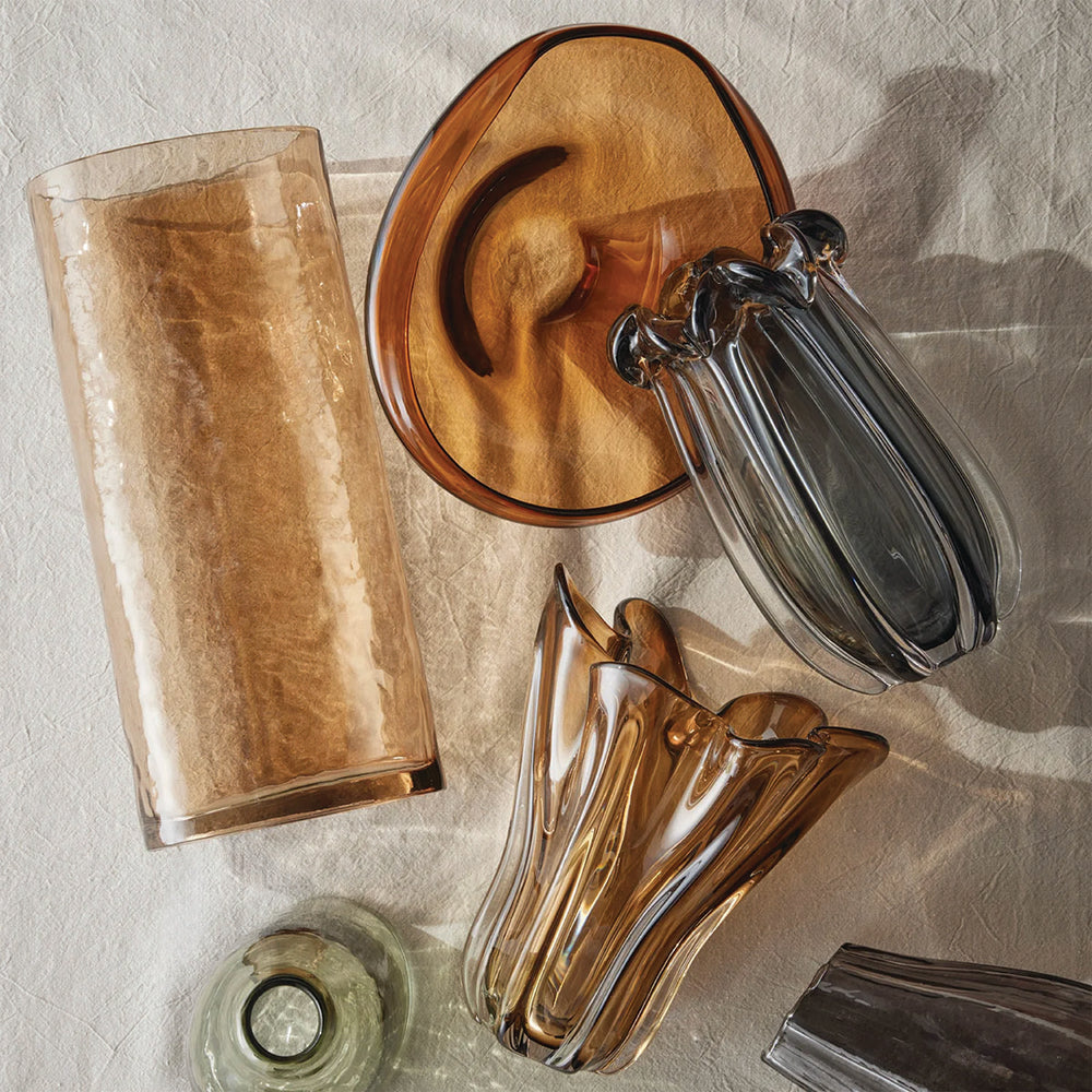 Wavy Glass Bowl (Brown)