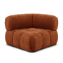 Bowie Textured Velvet Corner Modular Piece - Terracotta