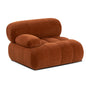 Bowie Textured Velvet Left Arm Modular Piece - Terracotta