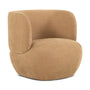 Sorrento Fabric Swivel Armchair - Toffee Textured Velvet