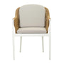 Delphi Dining Armchair - Coconut / Natural Weave