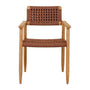 Tide Drift Dining Armchair - Brique Rope/Honey Teak