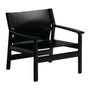 Jan Recycled Leather Armchair - Black / Ash
