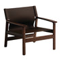 Jan Recycled Leather Armchair - Dark Brown / Ash