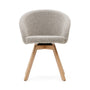 Marvin Boucle Swivel Chair - Grey / Natural