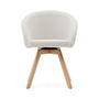 Marvin Chenille Swivel Chair - Beige / Natural
