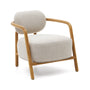 Melqui Oak Armchair - Beige