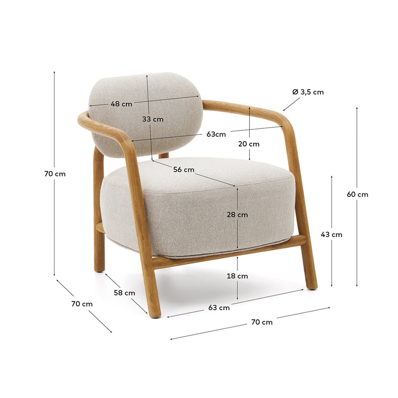 Melqui Oak Armchair