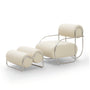 Chromeo Armchair & Ottoman - Simpson Cream