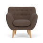 Anne Armchair - Aulla Cacao Textured Weave / Oak