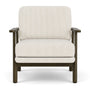 Archie Dark Walnut Armchair - Free Dune Velvet Cord / Dark Walnut