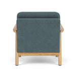 Forest Dust Blue Fabric / Oak