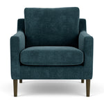 Danny Dust Blue Textured Weave / Dark Walnut