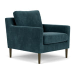 Danny Dust Blue Textured Weave / Dark Walnut