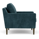 Danny Dust Blue Textured Weave / Dark Walnut