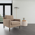 Danny Cream Textured Weave / Dark Walnut