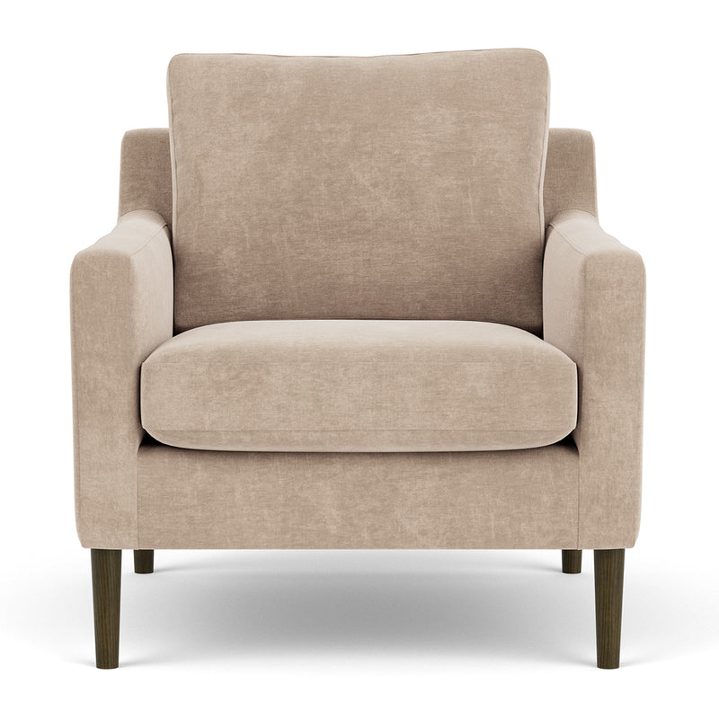 Danny Cream Textured Weave / Dark Walnut