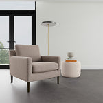 Fabio Stone Fabric / Dark Walnut