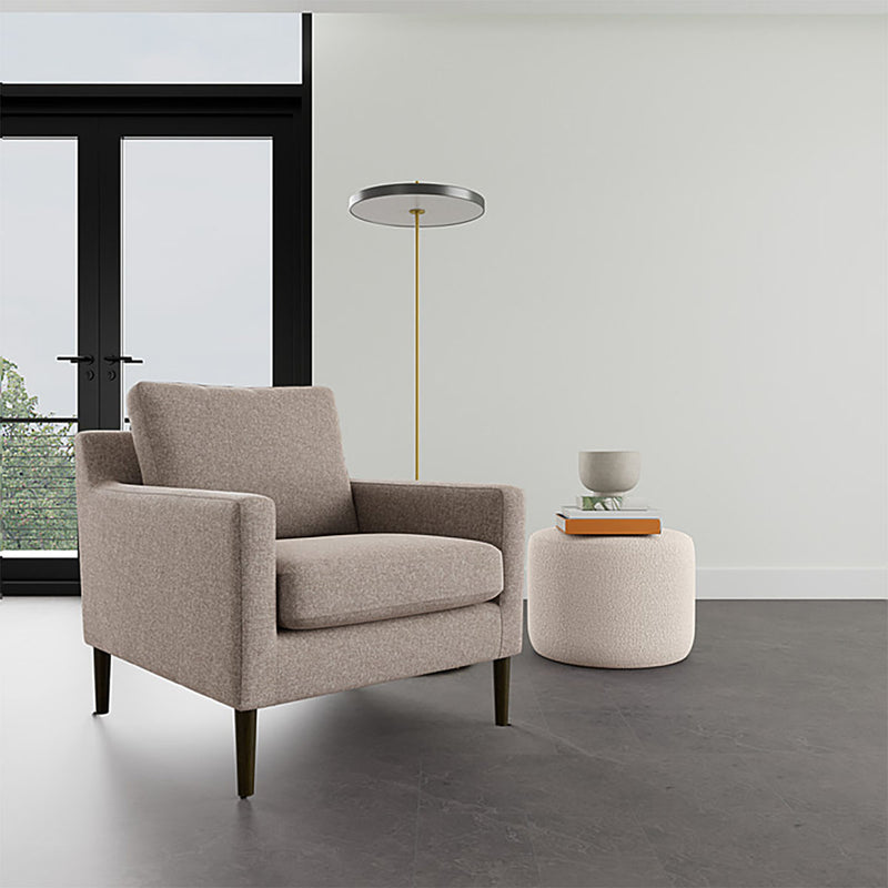 Fabio Stone Fabric / Dark Walnut