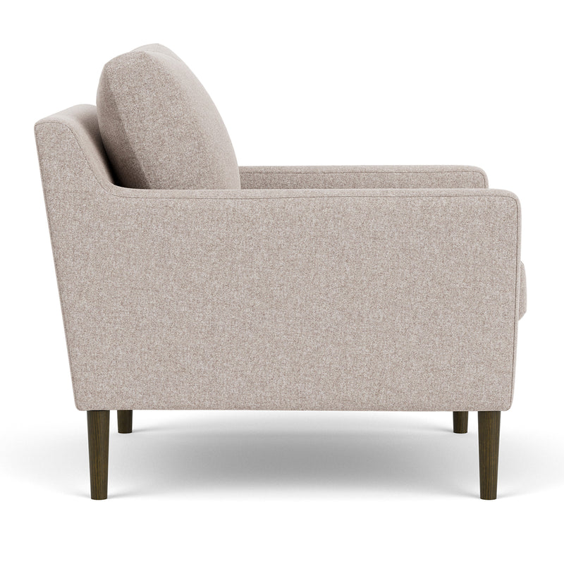 Fabio Stone Fabric / Dark Walnut