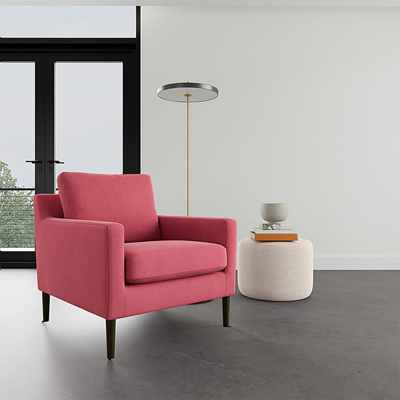 Firenze Bubblegum Fabric / Dark Walnut