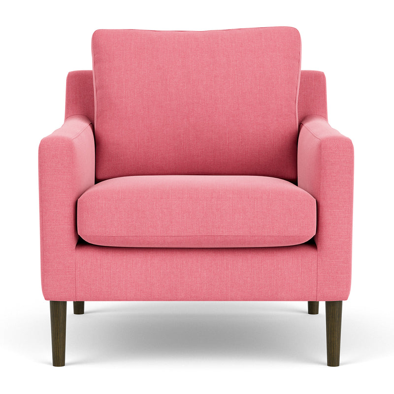 Firenze Bubblegum Fabric / Dark Walnut