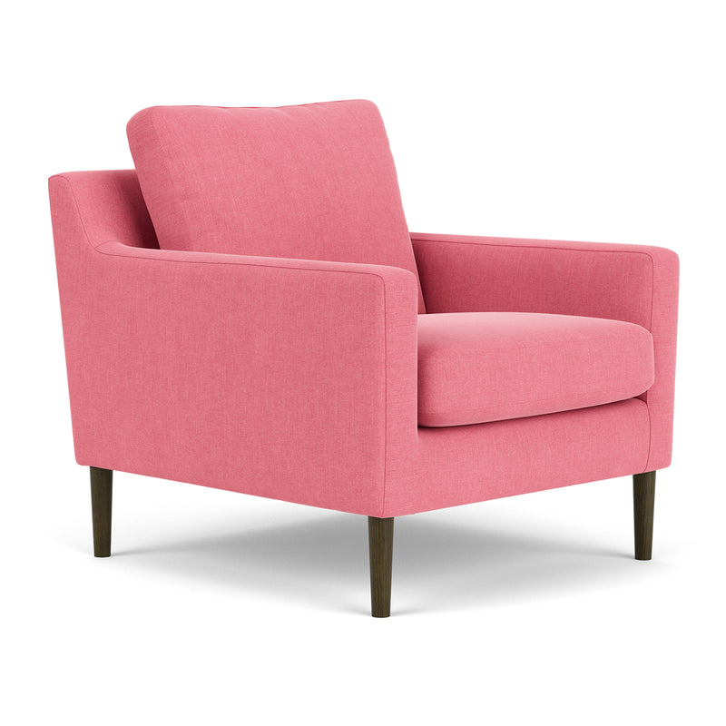 Firenze Bubblegum Fabric / Dark Walnut