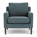 Forest Dust Blue Fabric / Dark Walnut