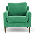 Moss Grass Green Fabric / Dark Walnut