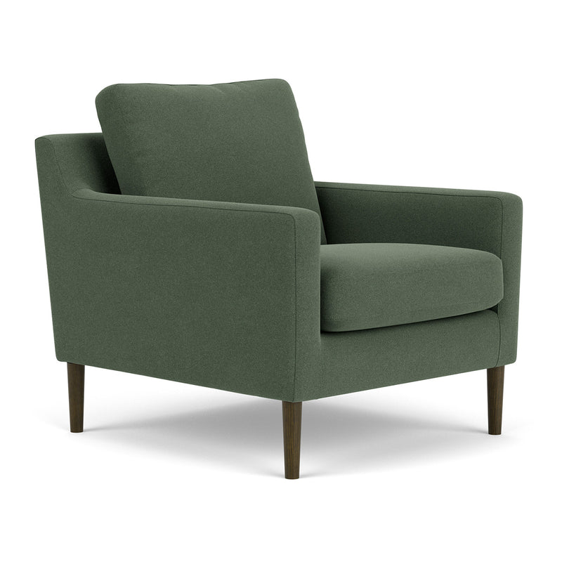 Cura Dark Green Weave / Dark Walnut
