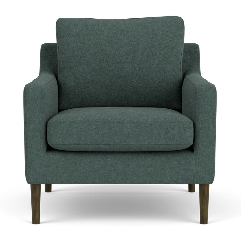 Form Blue Grey Fabric / Dark Walnut