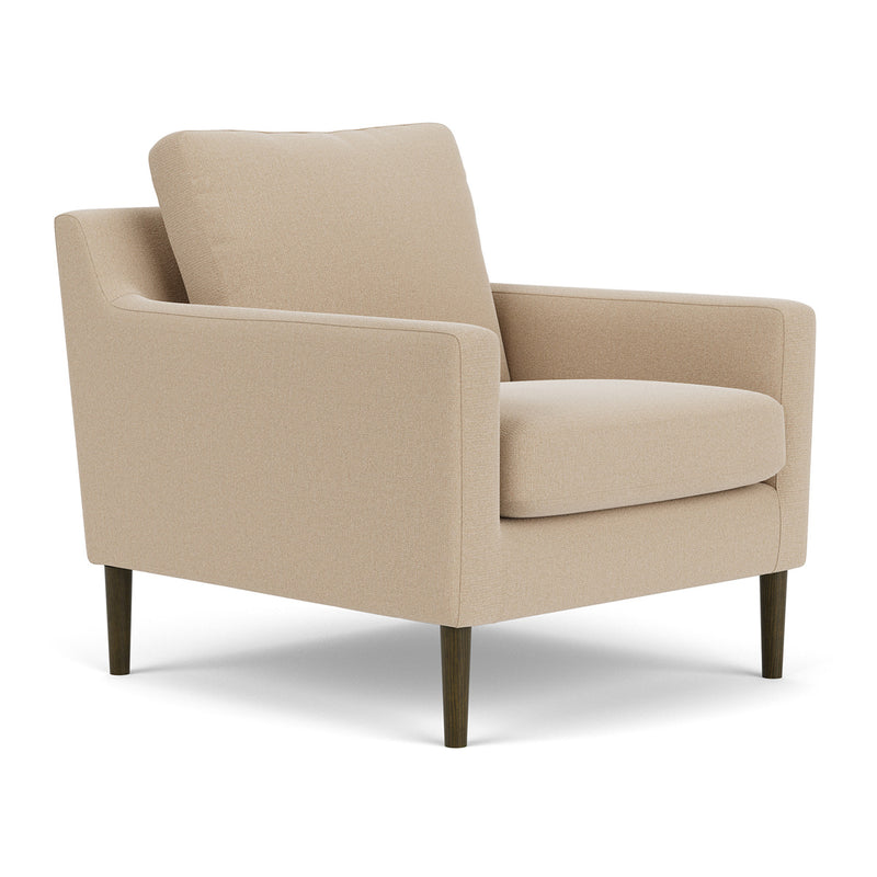 Form Cream Fabric / Dark Walnut