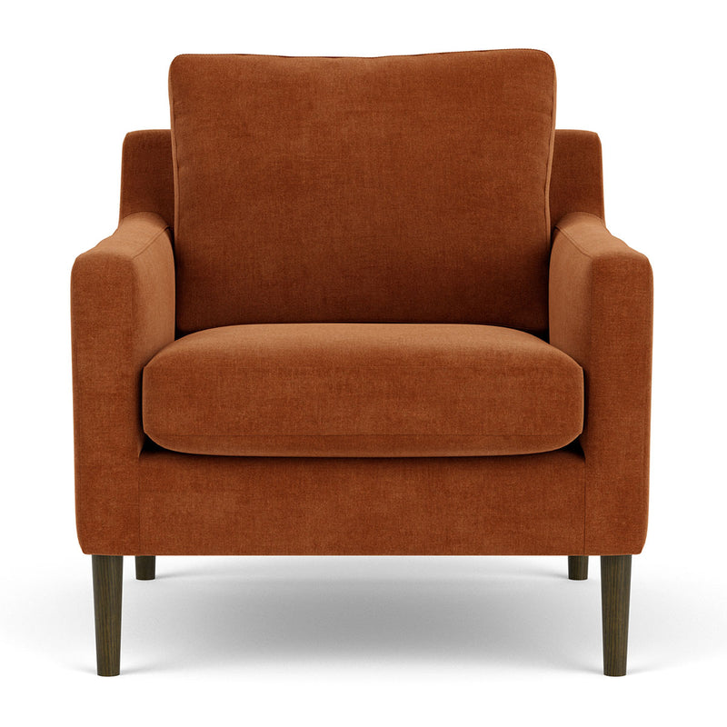 Moss Rust Fabric / Dark Walnut