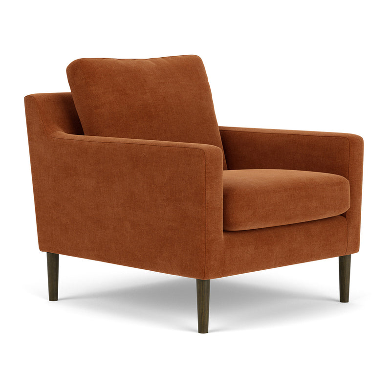 Moss Rust Fabric / Dark Walnut