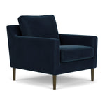 Lux Navy Velvet / Dark Walnut