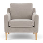 Astha Armchair - Agnes Brown Textured Weave / Oak