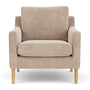 Astha Armchair - Danny Cream Textured Weave / Oak