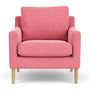 Astha Armchair - Firenze Bubblegum Fabric / Oak