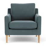 Forest Dust Blue Fabric / Oak