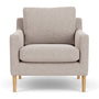 Astha Armchair - Fabio Stone Fabric / Oak